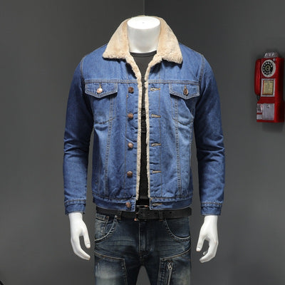 Chaqueta Denim Forrada Gruesa Estilo Japonés para Hombre - Image 2