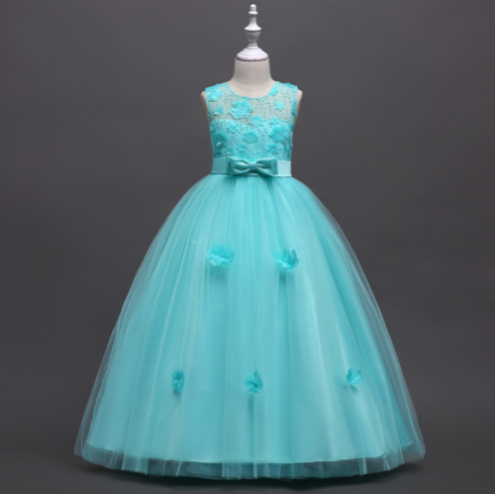 Vestido Elegante Infantil de Verano para Presentaciones de Piano - Image 7