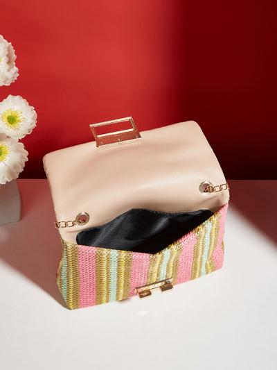 Bolsa Bandolera Cuadrada de Paja con Cierre de Candado - Image 35