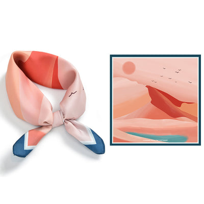 Pañuelo Cuadrado de Seda Premium Versátil para Mujer - Image 48