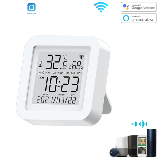 Sensor WiFi de Temperatura y Humedad para Hogar Inteligente con Pantalla y Control por Voz - Image 3