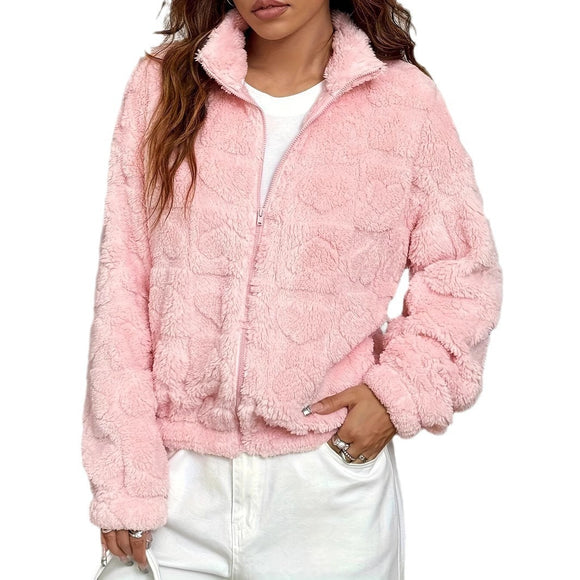 Cardigan Reversible de Cuello Alto con Cierre de Cremallera