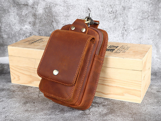 Bolsa de Cintura en Cuero Crazy Horse - Cartera Funcional para Hombre - Image 22