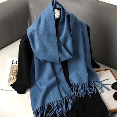 Pashmina Cálida de Color Sólido para Mujer - Chal Suave Estilo Cashmere - Image 34