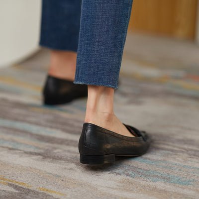 Zapatos Planos Retro Estilo Francés con Punta Afilada - Image 5