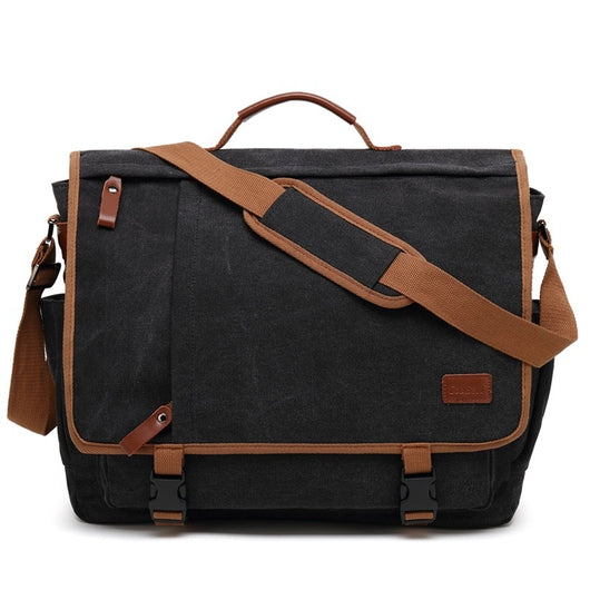 Bolsa Bandolera de Lona Impermeable Gran Capacidad para Hombre - Image 13