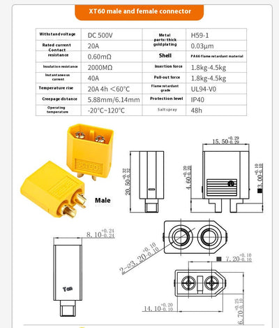 Conector Banana de Alta Corriente para Motores de Aeromodelismo (Macho y Hembra) - Image 9