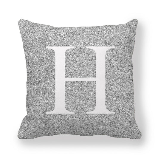 Funda de Almohada Gris con Letras Encriptadas - Tela Melocotón Premium - Image 9