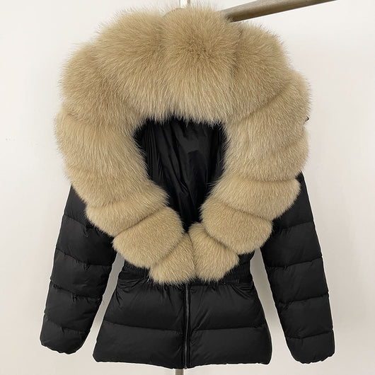 Chaqueta Acolchada Corta Ajustada para Mujer con Forro de Piel - Image 42