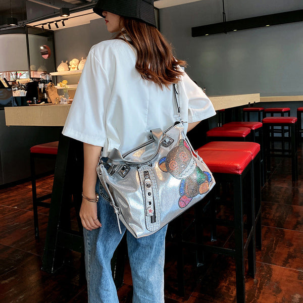 Bolso de Cuero Suave con Bandolera Diagonal y Gran Capacidad