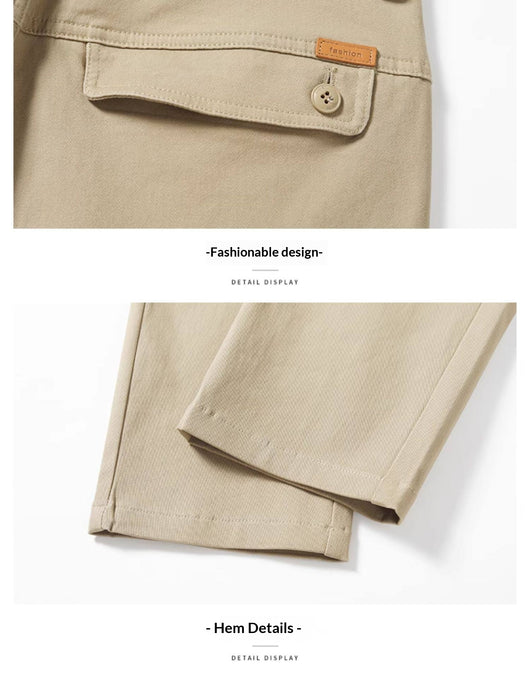 Pantalones Casuales de Algodón Puro con Stretch - Corte Recto Relajado para Hombre - Image 18