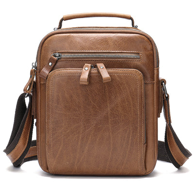 Bolsa Mensajero de Cuero Genuino Vintage Estilo Caballo Loco - Image 15