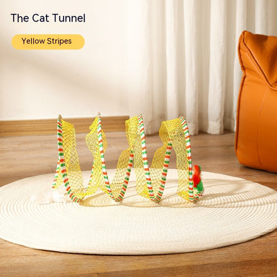 Túnel Plegable para Gatos con Juguete Ratón - Juguete Interactivo S Type - Image 11