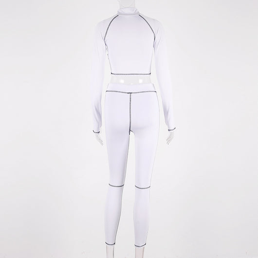 Conjunto de Yoga y Fitness de Manga Larga con Estilo - Image 30
