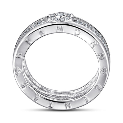 Anillo Ancho para Hombre con Diamantes Micro Incrustados - Image 3