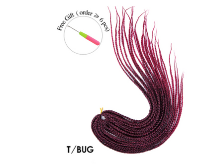 Peluca Sintética Trenzas Sucias 16 Pulgadas - Estilo Tres Trenzas Alargado - Image 53