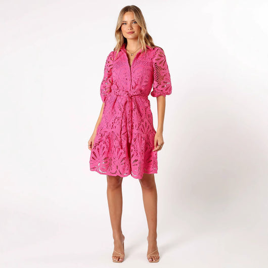 Vestido de Encaje Floral Soluble con Detalles Cutout Sexy - Image 2