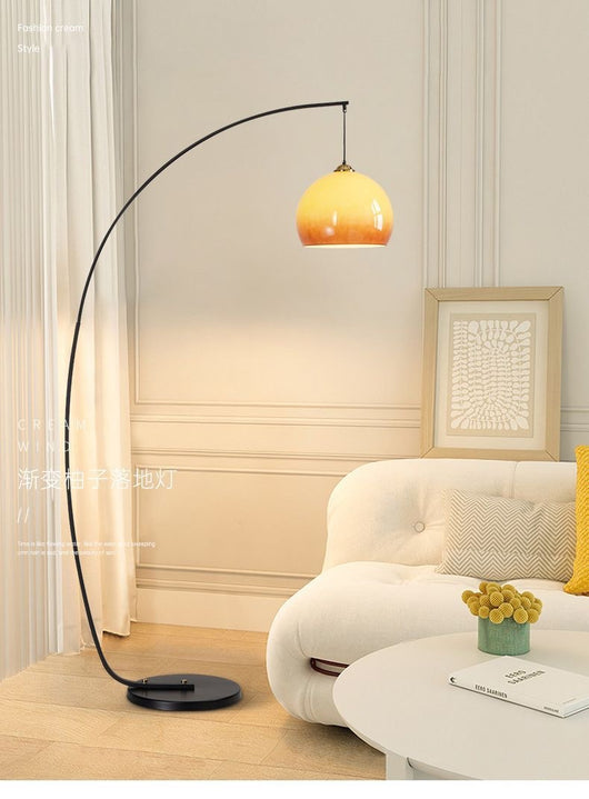 Lámpara de Piso Amarillo Atardecer con Cristal para Sala de Estar - Image 7