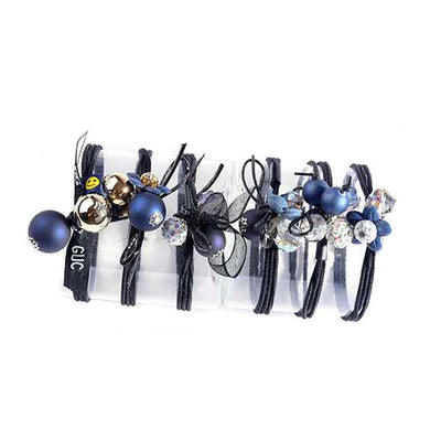 Set de 6 Cintas para Cabello Azul Océano con Cristales para Adultos - Image 7