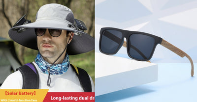 Sombrero Solar con Ventilador USB - Protección y Comodidad para Actividades Outdoor - Image 29