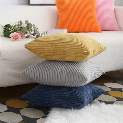 Funda de Almohada Cojín Nórdico de Pana Liso para Sofá, Dormitorio y Oficina - Image 6