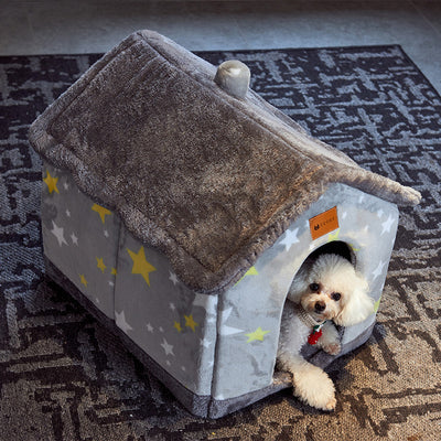 Casa Plegable para Perros y Gatos - Cama Térmica Desmontable Tipo Villa - Image 5