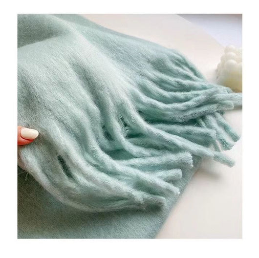 Bufanda Mohair Gruesa y Esponjosa - Abrigo Cálido de Lujo para Mujer - Image 44