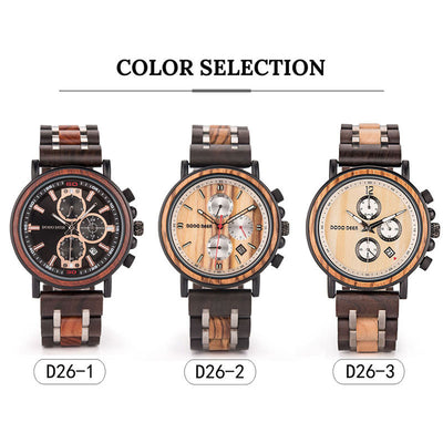 Reloj de Madera Multifuncional para Hombre - Image 9