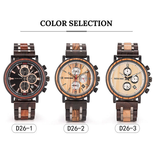 Reloj de Madera Multifuncional para Hombre - Image 9
