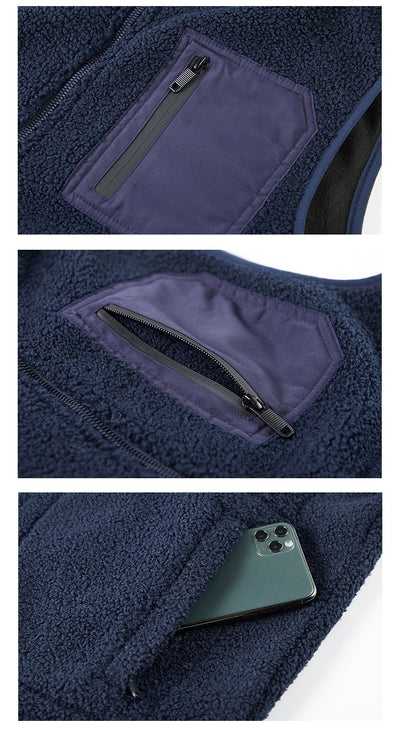Chaleco de Terciopelo Teddy Liso para Hombre - Image 14