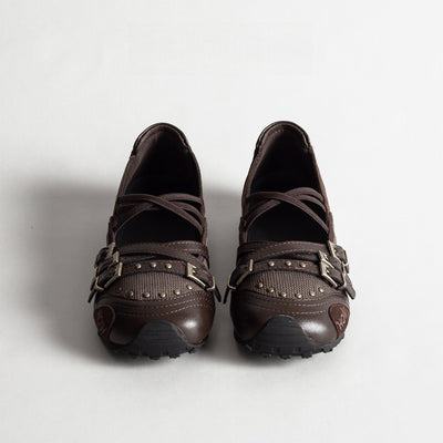 Zapatos Mary Jane Retro con Hebilla Deportiva - Estilo Vintage Marrón para Mujer - Image 4