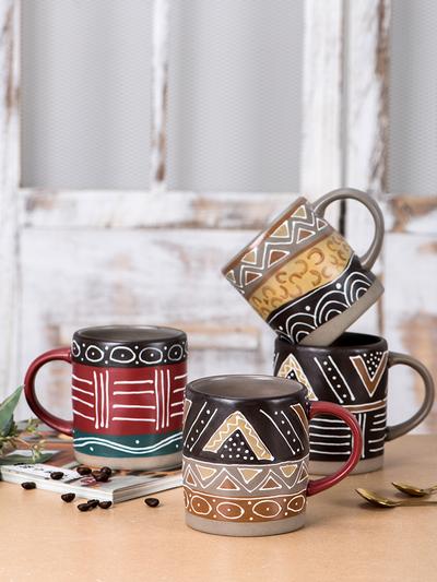 Taza de Café Artesanal Retro con Tapa