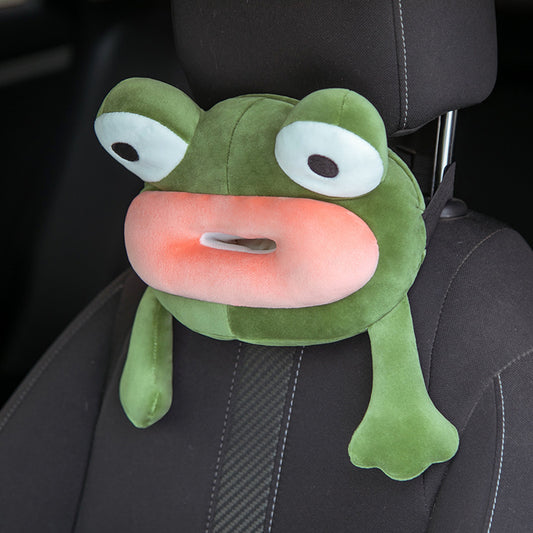Organizador de Asiento para Auto con Dispensador de Pañuelos y Diseño Peluche - Image 2