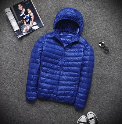 Chaqueta Acolchada Ultraligera con Capucha y Cuello Parado para Hombre - Image 19