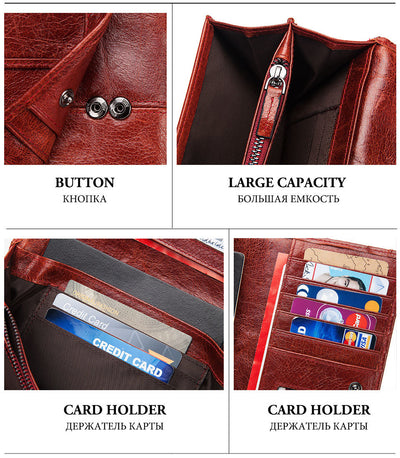 Cartera de Cuero para Mujer con Múltiples Compartimentos de Gran Capacidad - Image 18