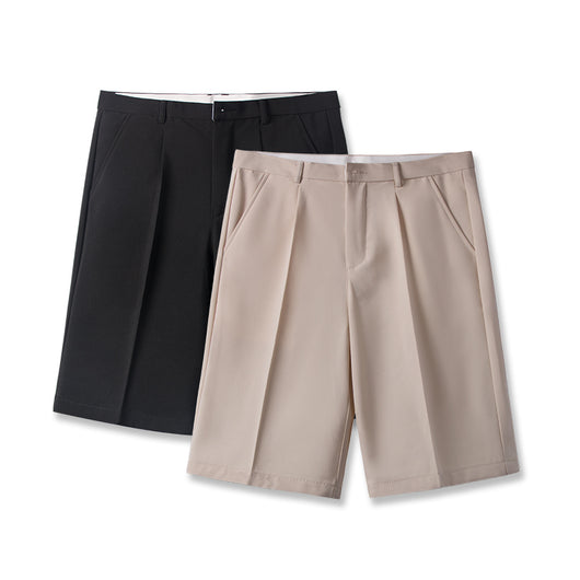 Pantalones Casuales Holgados de Cinco Puntos en Colores Sólidos para Hombre - Image 9