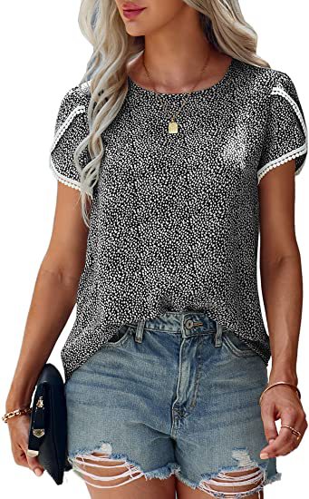 Blusa Casual para Mujer con Estampado Floral y Encaje Crochet - Image 20