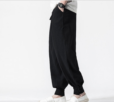 Pantalones Harem de Algodón y Lino Estilo Asiático - Cómodos y Versátiles - Image 9