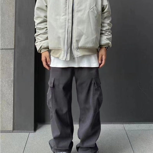 Pantalón Cargo Holgado de Pierna Recta con Múltiples Bolsillos y Cintura Ajustable - Image 20