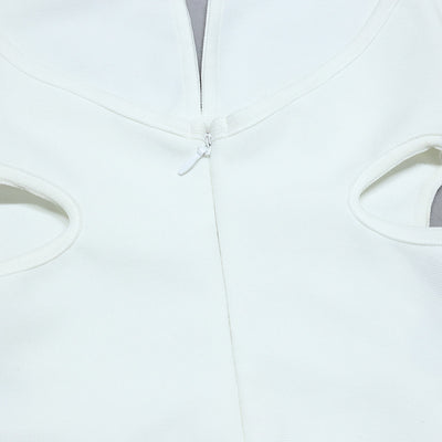 Vestido de Noche Blanco con Escote V Profundo para Verano - Image 5