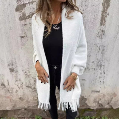 Cardigan Tejido para Mujer con Mangas Murciélago y Diseño de Borlas - Saco Suelto y Elegante - Image 3