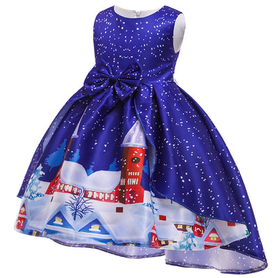 Vestido Navideño Princesa Santa Claus con Copos de Nieve para Niña - Image 19
