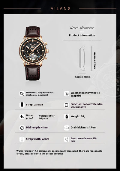 Reloj Automático Tourbillon Multifunción para Hombre - Image 31