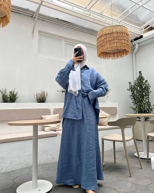 Conjunto Modesto Musulmán: Blusa Suelta y Falda Larga - Image 20
