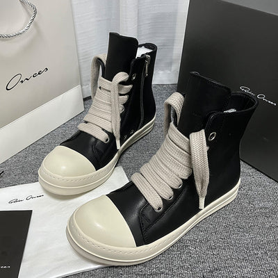 Botas Altas de Cuero Unisex - Sneakers Deportivos para Parejas Tallas Grandes
