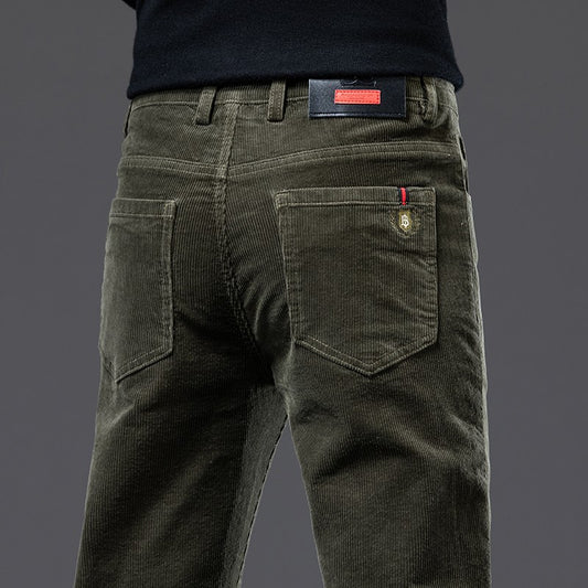 Pantalones Rectos de Felpa para Hombre - Abrigo Otoñal Plus - Image 2