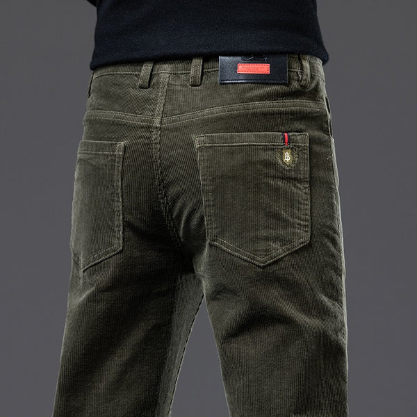 Pantalones Rectos de Felpa para Hombre - Abrigo Otoñal Plus
