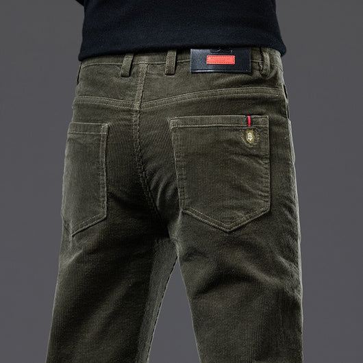 Pantalones Rectos de Felpa para Hombre - Abrigo Otoñal Plus - Image 2
