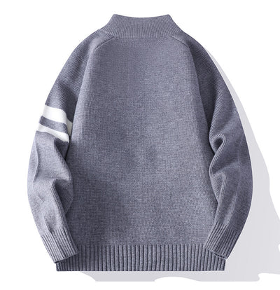 Chaqueta Térmica Tejida para Hombre con Cuello Mock y Mangas Largas - Image 22