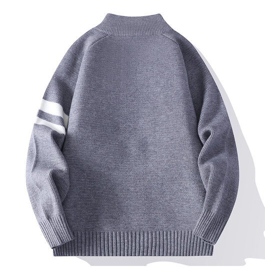 Chaqueta Térmica Tejida para Hombre con Cuello Mock y Mangas Largas - Image 22